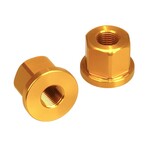 Porkchop BMX 3/8" X 26T REGULAR bicycle axle nuts 7075 aluminum (PAIR) GOLD