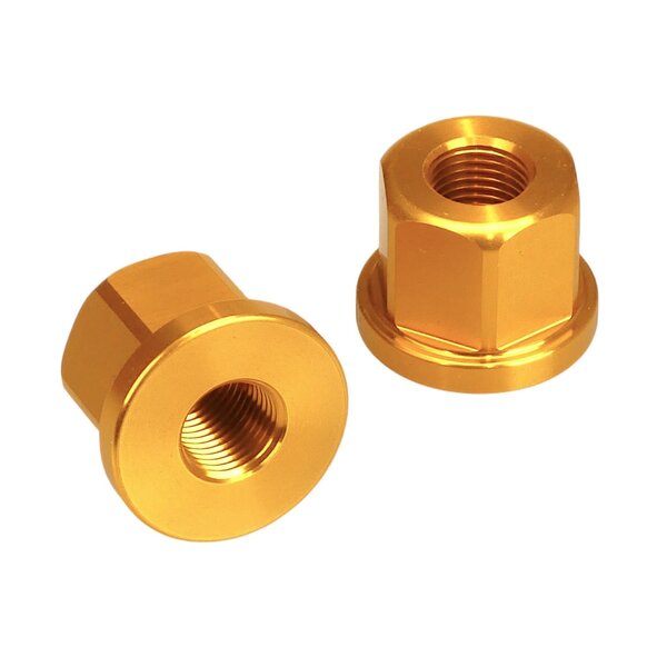 Porkchop BMX 3/8" X 26T REGULAR bicycle axle nuts 7075 aluminum (PAIR) GOLD