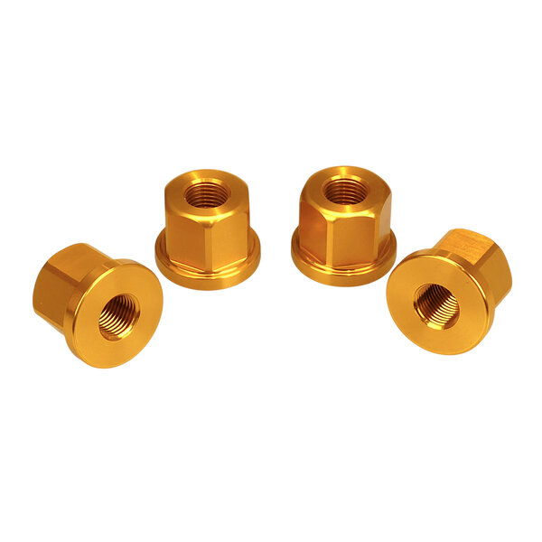 Porkchop BMX 3/8" X 26T REGULAR axle nut set 7075 aluminum (SET OF 4) GOLD