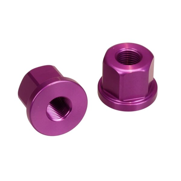 Porkchop BMX 3/8" X 26T REGULAR bicycle axle nuts 7075 aluminum (PAIR) PURPLE