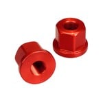 Porkchop BMX 3/8" X 26T REGULAR bicycle axle nuts 7075 aluminum (PAIR) RED