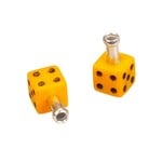 Porkchop BMX Porkchop Dice Bicycle Brake Cable End Tips (pair) TANGERINE ORANGE