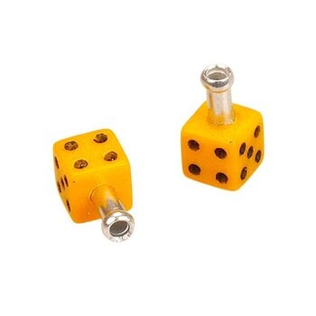 Porkchop BMX Porkchop Dice Bicycle Brake Cable End Tips (pair) TANGERINE ORANGE