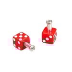 Porkchop BMX Porkchop Dice Bicycle Brake Cable End Tips (pair) RED