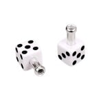 Porkchop BMX Porkchop Dice Bicycle Brake Cable End Tips (pair) WHITE