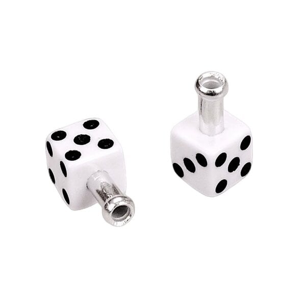 Porkchop BMX Porkchop Dice Bicycle Brake Cable End Tips (pair) WHITE