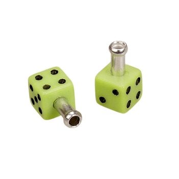 Porkchop BMX Porkchop Dice Bicycle Brake Cable End Tips (pair) NEON GREEN