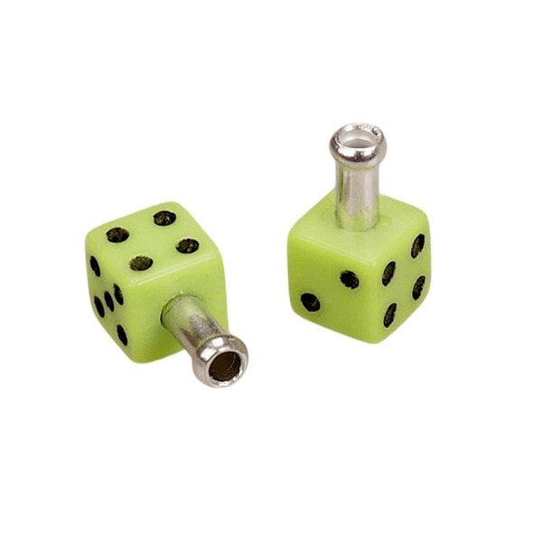 Porkchop BMX Porkchop Dice Bicycle Brake Cable End Tips (pair) NEON GREEN