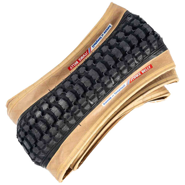 House of Looptail 26" X 2.125" folding Snake Belly Tire - BLACK w/ TAN SIDEWALL