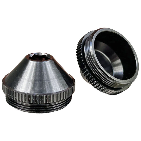 House of Looptail XC-I & XC-II Eggsy aluminum pedal dust caps (PAIR) - BLACK