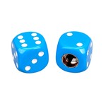 Porkchop BMX Porkchop Dice Bicycle Tire Schrader Valve Caps (pair) MAUI BLUE