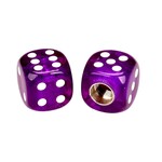 Porkchop BMX Porkchop Dice Bicycle Tire Schrader Valve Caps (pair) - CLEAR PURPLE