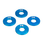 Porkchop BMX Porkchop BMX ALUMINUM Bicycle Axle Washers for 3/8" axles - BRIGHT DIP BLUE (SET OF 4)