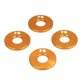 Porkchop BMX Porkchop BMX ALUMINUM Bicycle Axle Washers for 3/8" axles - GOLD (SET OF 4)