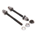Porkchop BMX 3/8" x 26T BMX bicycle chromoly axle set (FRONT w/ FLATS & REAR) - BLACK