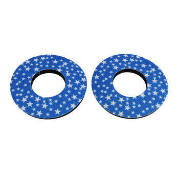 Porkchop BMX Porkchop old school BMX bicycle foam grip donuts STARS WHITE on BLUE