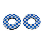 Porkchop BMX Porkchop BMX old school BMX bicycle foam grip donuts CHECKERBOARD BLUE / WHITE