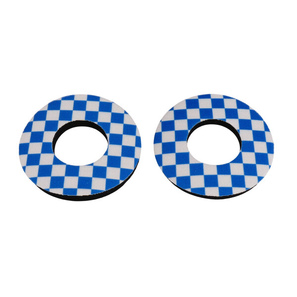Porkchop BMX Porkchop BMX old school BMX bicycle foam grip donuts CHECKERBOARD BLUE / WHITE
