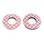 Porkchop BMX Porkchop BMX old school BMX bicycle foam grip donuts CHECKERBOARD WHITE / PINK