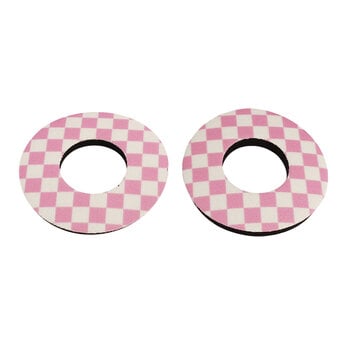 Porkchop BMX Porkchop BMX old school BMX bicycle foam grip donuts CHECKERBOARD WHITE / PINK