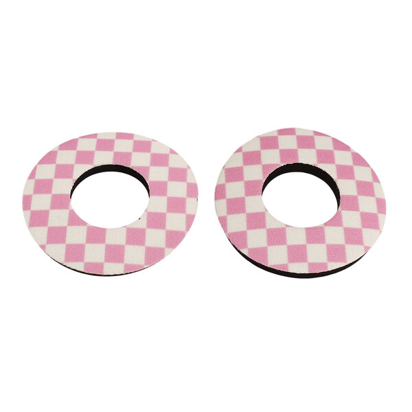 Porkchop BMX Porkchop BMX old school BMX bicycle foam grip donuts CHECKERBOARD WHITE / PINK