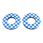 Porkchop BMX Porkchop BMX old school BMX bicycle foam grip donuts CHECKERBOARD MAUI BLUE / WHITE