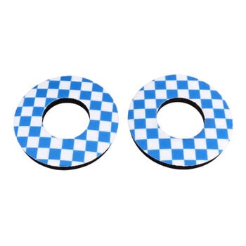Porkchop BMX Porkchop BMX old school BMX bicycle foam grip donuts CHECKERBOARD MAUI BLUE / WHITE