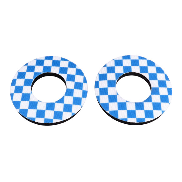 Porkchop BMX Porkchop BMX old school BMX bicycle foam grip donuts CHECKERBOARD MAUI BLUE / WHITE