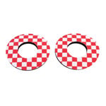 Porkchop BMX Porkchop BMX old school BMX bicycle foam grip donuts CHECKERBOARD RED / WHITE
