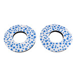 Porkchop BMX Porkchop old school BMX bicycle foam grip donuts STARS BLUE on WHITE
