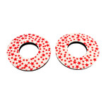 Porkchop BMX Porkchop old school BMX bicycle foam grip donuts STARS RED on WHITE