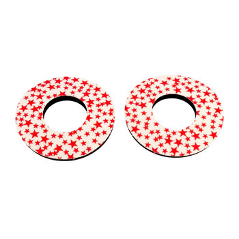 Porkchop BMX Porkchop old school BMX bicycle foam grip donuts STARS RED on WHITE
