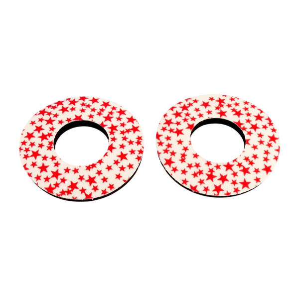 Porkchop BMX Porkchop old school BMX bicycle foam grip donuts STARS RED on WHITE