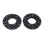 Porkchop BMX Porkchop  old school BMX bicycle foam grip donuts STARS WHITE on BLACK