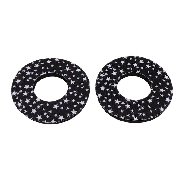 Porkchop BMX Porkchop  old school BMX bicycle foam grip donuts STARS WHITE on BLACK