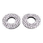 Porkchop BMX Porkchop old school BMX bicycle foam grip donuts STARS BLACK OUTLINE on WHITE