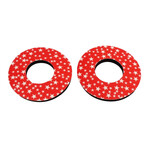 Porkchop BMX Porkchop old school BMX bicycle foam grip donuts STARS WHITE on RED