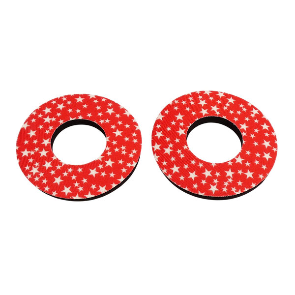 Porkchop BMX Porkchop old school BMX bicycle foam grip donuts STARS WHITE on RED