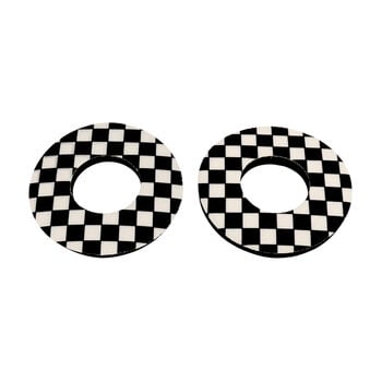 Porkchop BMX Porkchop BMX old school BMX bicycle foam grip donuts CHECKERBOARD BLACK / WHITE