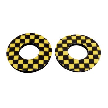 Porkchop BMX Porkchop BMX old school BMX bicycle foam grip donuts CHECKERBOARD YELLOW / BLACK