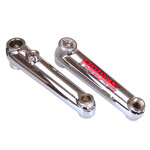 Fishbone 120mm flatland mid school BMX bicycle chromoly crankset - CHROME - NOS