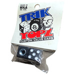 NOS Trik Topz dice Schrader valve caps (PAIR) - BLACK