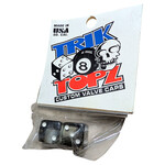 NOS Trik Topz dice Schrader valve caps (PAIR) - SMOKE