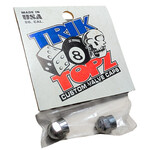 NOS Trik Topz dome Schrader valve caps (PAIR) - CHROME