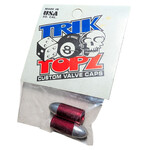 NOS Trik Topz BULLET Schrader valve caps (PAIR) - RED