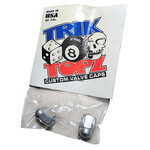 NOS Trik Topz ACORN Schrader valve caps (PAIR) - SILVER