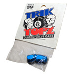 NOS Trik Topz ACORN Schrader valve caps (PAIR) - BLUE