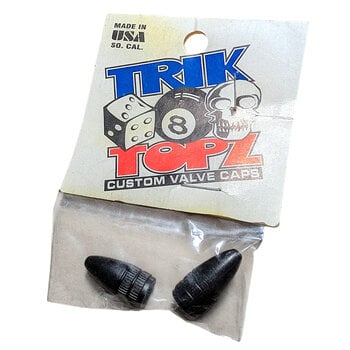 NOS Trik Topz POINTY Schrader valve caps (PAIR) - BLACK