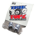 NOS Trik Topz PISTON Schrader valve caps (PAIR) - CHROME