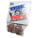 NOS Trik Topz SKULL Schrader valve caps (PAIR) - CLEAR